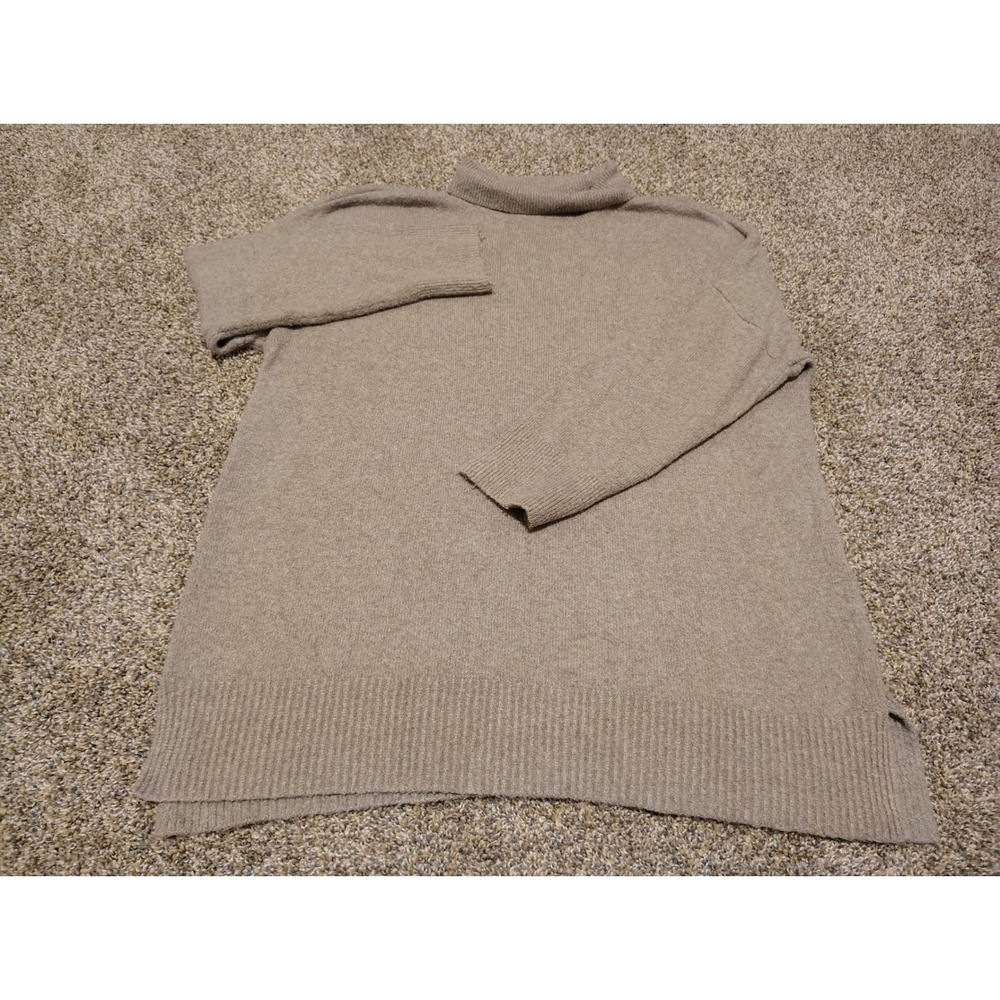 Abercrombie & Fitch Womens Large Heather Gray Oversized Turtleneck Knit Sweater